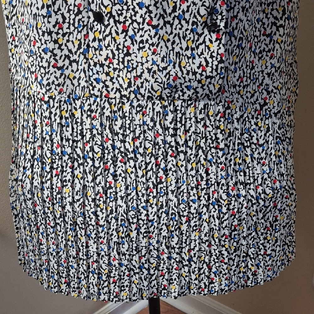 80s Bgb Multicolor Patterned Dresa View 3